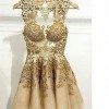 Złota sukienka na wesele