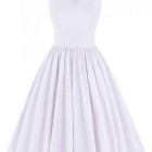 Biała sukienka retro