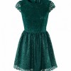 Koronkowa zielona sukienka