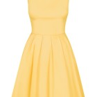 Sukienka żółta rozkloszowana