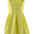 Żółta sukienka koronkowa